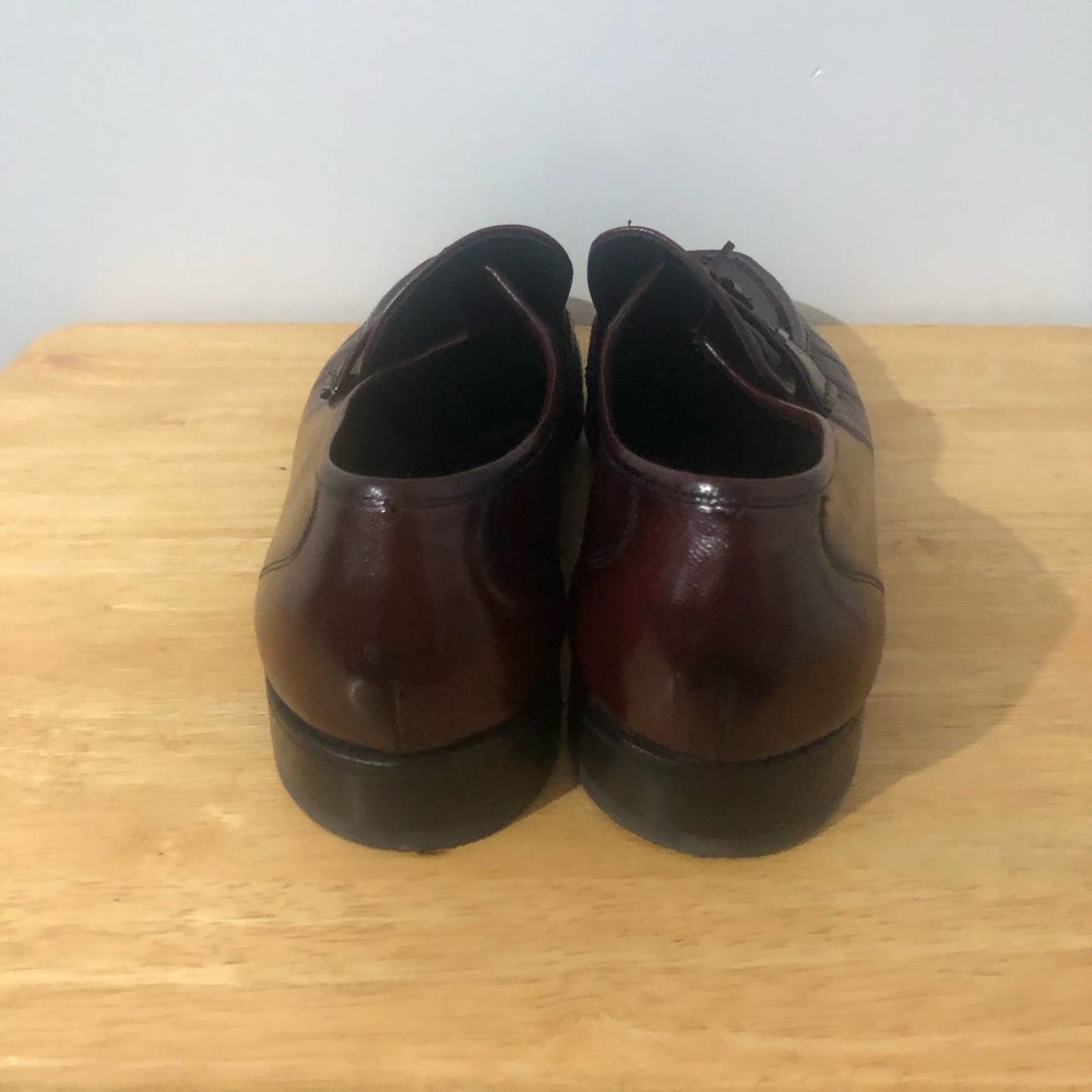 Florsheim Black Cherry Moc Toe Dress Loafer with Tassels | Men's Size 10.5B - Picture 4 of 7